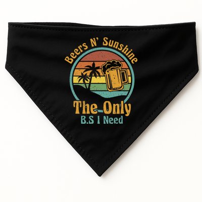 The Only BS I Need Is Beers and Sunshine Drinking Brew Party USA-Made Doggie Bandana