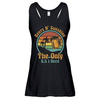 The Only BS I Need Is Beers and Sunshine Drinking Brew Party Ladies Essential Flowy Tank