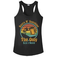 The Only BS I Need Is Beers and Sunshine Drinking Brew Party Ladies PosiCharge Competitor Racerback Tank