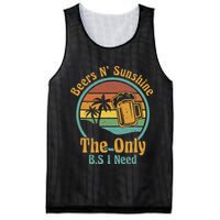 The Only BS I Need Is Beers and Sunshine Drinking Brew Party Mesh Reversible Basketball Jersey Tank
