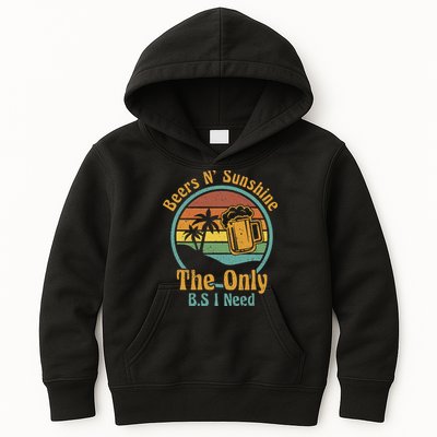 The Only BS I Need Is Beers and Sunshine Drinking Brew Party Kids Hoodie