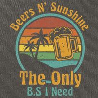 The Only BS I Need Is Beers and Sunshine Drinking Brew Party Cotton Canvas Backpack