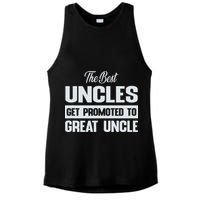 The Only Best Uncles Get Promoted To Great Uncle Ladies PosiCharge Tri-Blend Wicking Tank