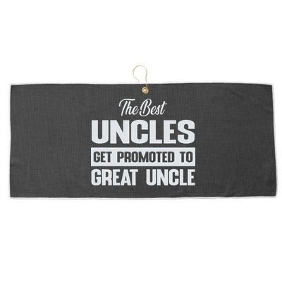 The Only Best Uncles Get Promoted To Great Uncle Large Microfiber Waffle Golf Towel