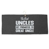 The Only Best Uncles Get Promoted To Great Uncle Large Microfiber Waffle Golf Towel