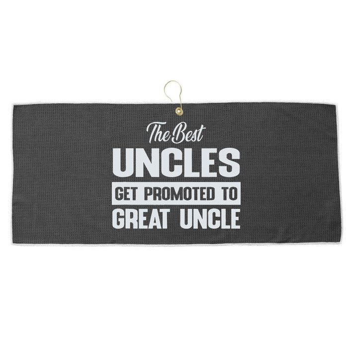 The Only Best Uncles Get Promoted To Great Uncle Large Microfiber Waffle Golf Towel