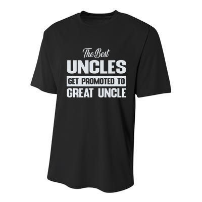 The Only Best Uncles Get Promoted To Great Uncle Youth Performance Sprint T-Shirt