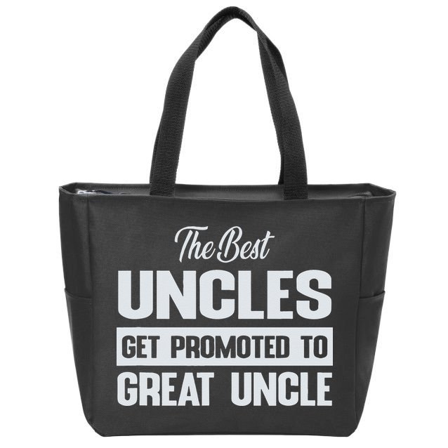 The Only Best Uncles Get Promoted To Great Uncle Zip Tote Bag