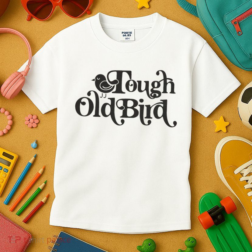 Tough Old Bird Grandma Kids T-Shirt