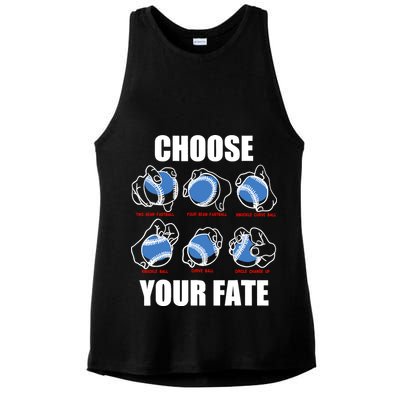 Types Of Baseball Pitches Choose Your Fate Gift For Pitcher Ladies PosiCharge Tri-Blend Wicking Tank