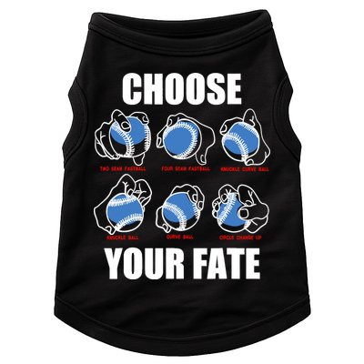 Types Of Baseball Pitches Choose Your Fate Gift For Pitcher Doggie Tank