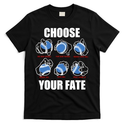 Types Of Baseball Pitches Choose Your Fate Gift For Pitcher T-Shirt