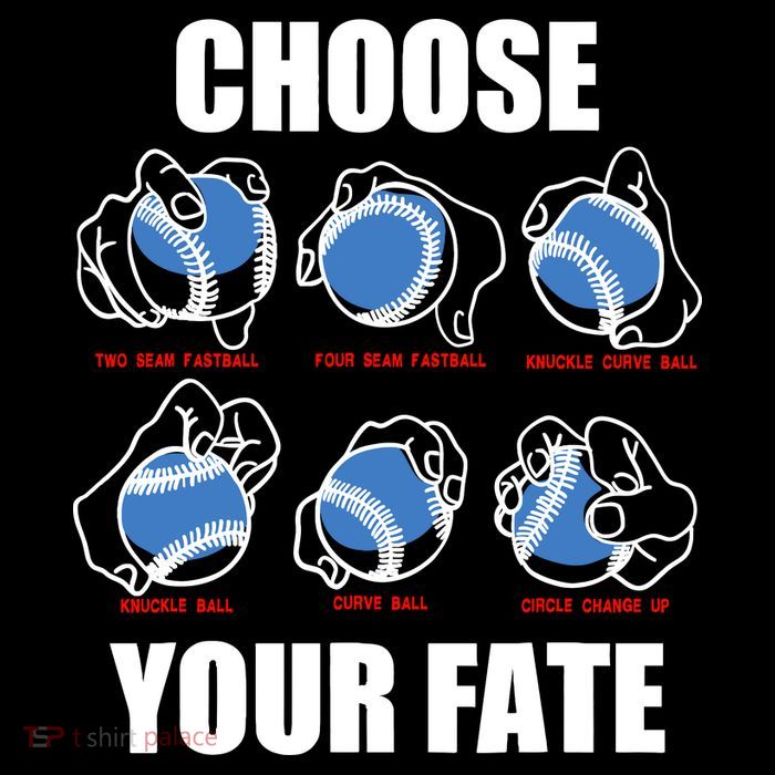 Types Of Baseball Pitches Choose Your Fate Gift For Pitcher Tall T-Shirt
