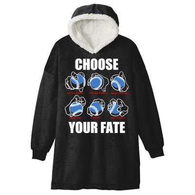 Types Of Baseball Pitches Choose Your Fate Gift For Pitcher Hooded Wearable Blanket