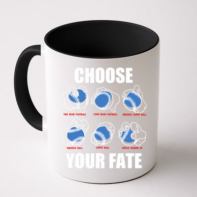 Types Of Baseball Pitches Choose Your Fate Gift For Pitcher Mug