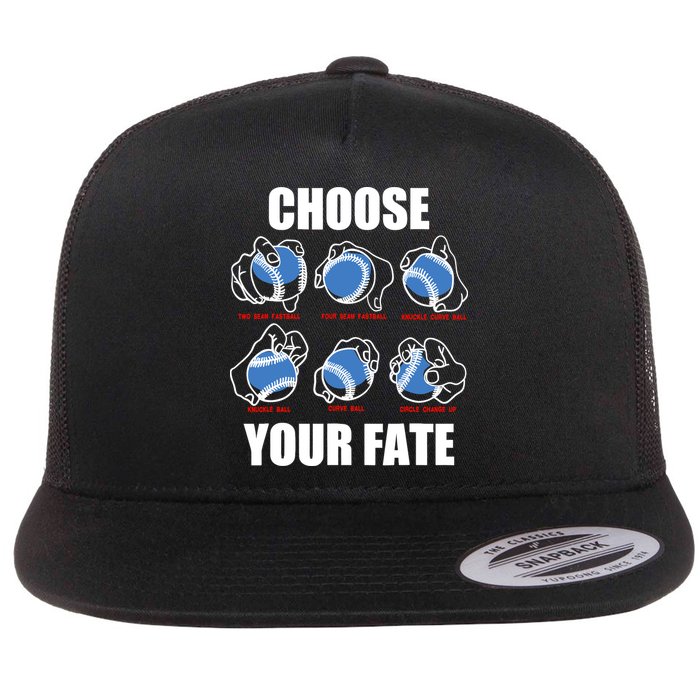 Types Of Baseball Pitches Choose Your Fate Gift For Pitcher Flatbill Hat