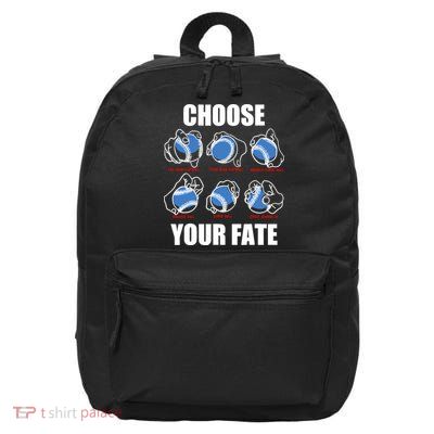Types Of Baseball Pitches Choose Your Fate Gift For Pitcher 16 in Basic Backpack