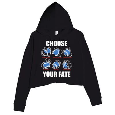 Types Of Baseball Pitches Choose Your Fate Gift For Pitcher Crop Fleece Hoodie