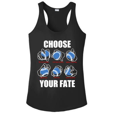 Types Of Baseball Pitches Choose Your Fate Gift For Pitcher Ladies PosiCharge Competitor Racerback Tank
