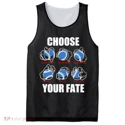 Types Of Baseball Pitches Choose Your Fate Gift For Pitcher Mesh Reversible Basketball Jersey Tank