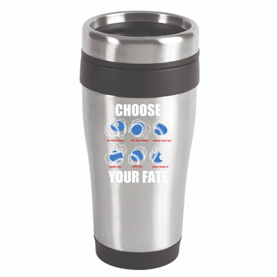 Types Of Baseball Pitches Choose Your Fate Gift For Pitcher 16oz Travel Tumbler