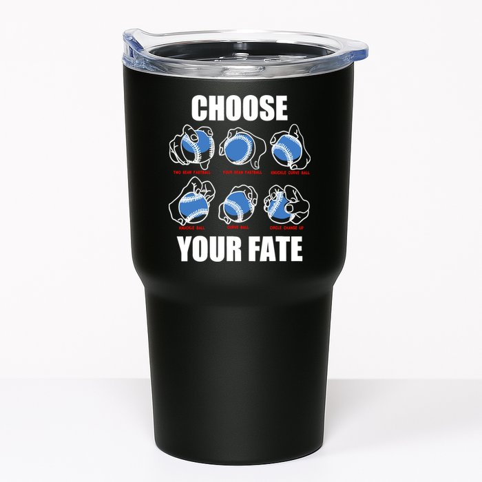 Types Of Baseball Pitches Choose Your Fate Gift For Pitcher Tumbler