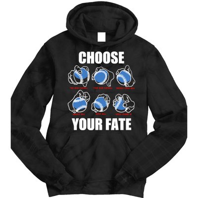 Types Of Baseball Pitches Choose Your Fate Gift For Pitcher Tie Dye Hoodie