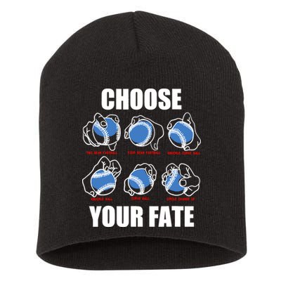 Types Of Baseball Pitches Choose Your Fate Gift For Pitcher Short Acrylic Beanie