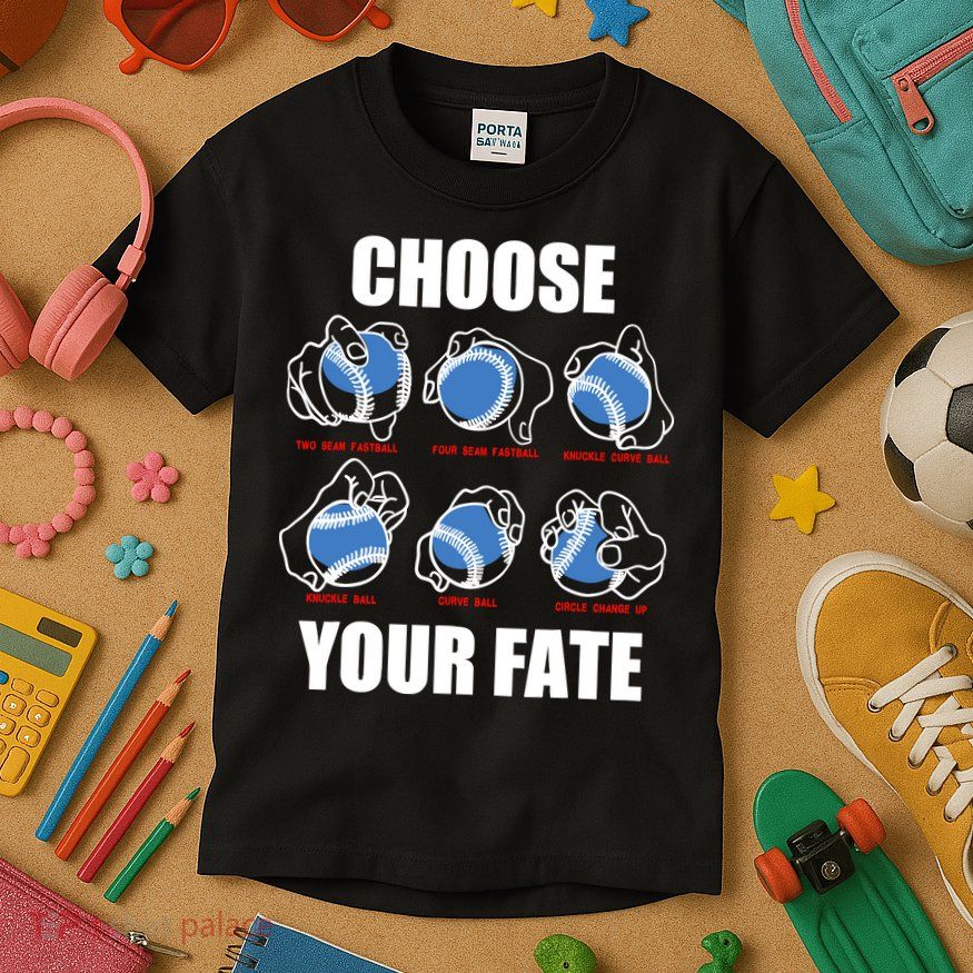 Types Of Baseball Pitches Choose Your Fate Gift For Pitcher Kids T-Shirt
