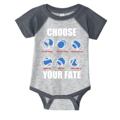 Types Of Baseball Pitches Choose Your Fate Gift For Pitcher Infant Baby Jersey Bodysuit
