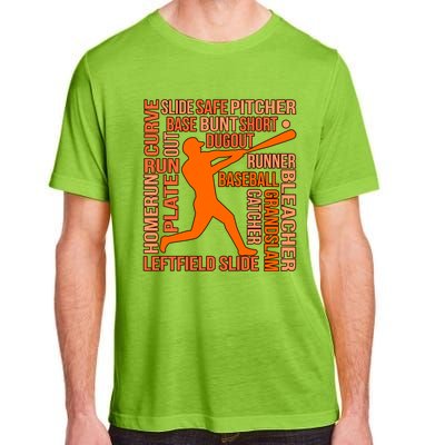 Types Of Baseball Players Sports Lover Coach Graphic Cute Gift Adult ChromaSoft Performance T-Shirt