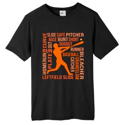 Types Of Baseball Players Sports Lover Coach Graphic Cute Gift Tall Fusion ChromaSoft Performance T-Shirt