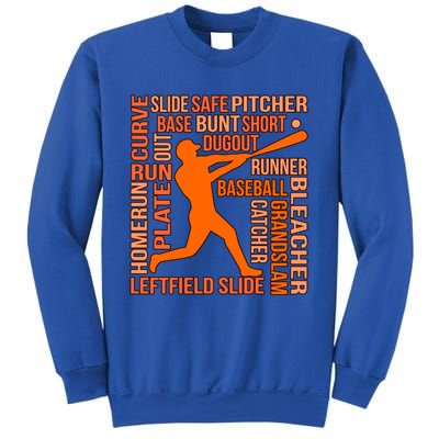 Types Of Baseball Players Sports Lover Coach Graphic Cute Gift Sweatshirt