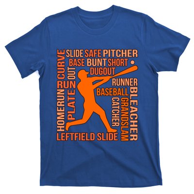 Types Of Baseball Players Sports Lover Coach Graphic Cute Gift T-Shirt