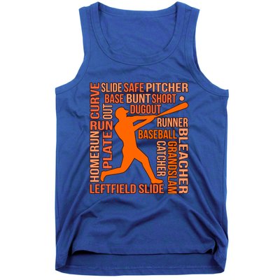 Types Of Baseball Players Sports Lover Coach Graphic Cute Gift Tank Top