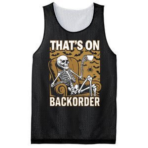 ThatS On Backorder Pharmacy Tech Skeleton ThatS Backorder Mesh Reversible Basketball Jersey Tank