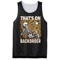 ThatS On Backorder Pharmacy Tech Skeleton ThatS Backorder Mesh Reversible Basketball Jersey Tank