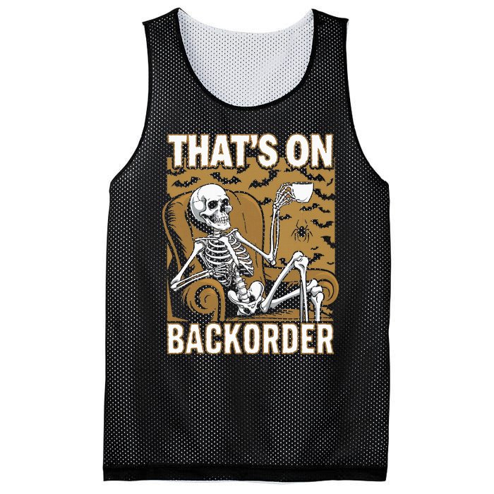 ThatS On Backorder Pharmacy Tech Skeleton ThatS Backorder Mesh Reversible Basketball Jersey Tank