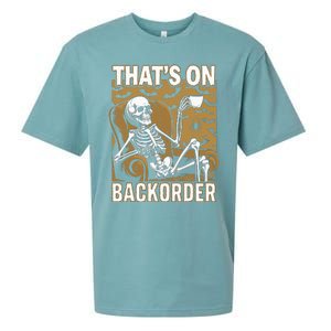 ThatS On Backorder Pharmacy Tech Skeleton ThatS Backorder Sueded Cloud Jersey T-Shirt