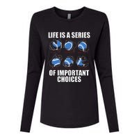 Types Of Baseball Pitches Life Choices Pitcher Player Gift Womens Cotton Relaxed Long Sleeve T-Shirt