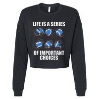 Types Of Baseball Pitches Life Choices Pitcher Player Gift Cropped Pullover Crew