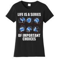 Types Of Baseball Pitches Life Choices Pitcher Player Gift Women's T-Shirt