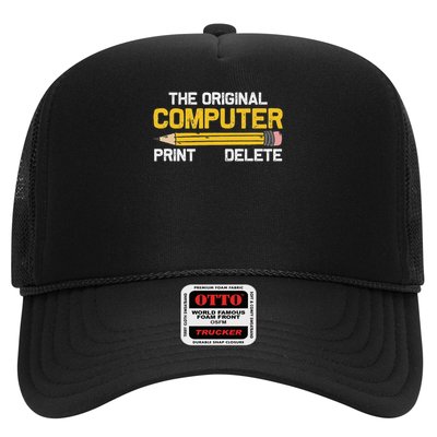 The Original Computer Humor Graphic Print Delete Pencil Trucker Hat