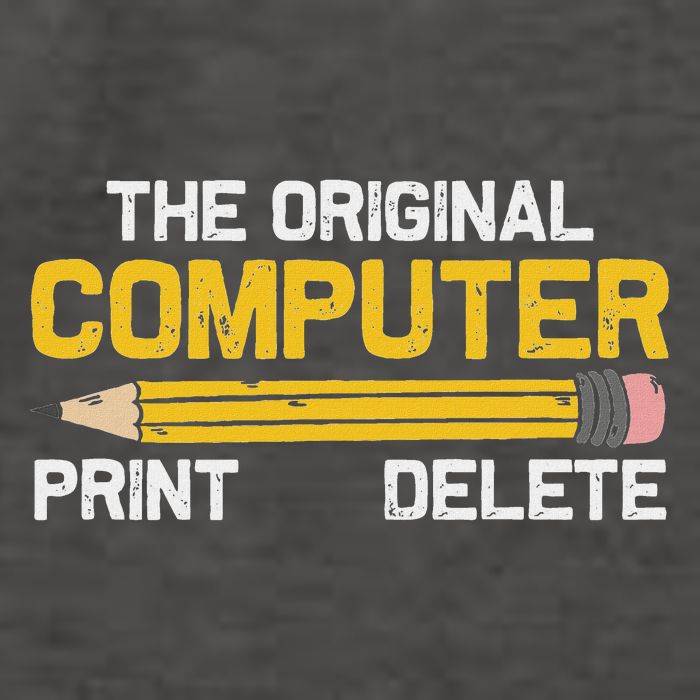 The Original Computer Humor Graphic Print Delete Pencil Vector Backpack