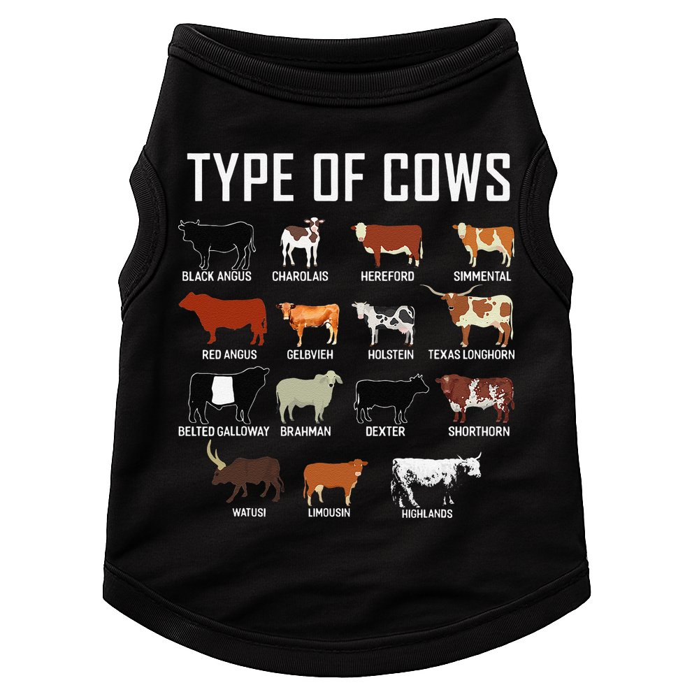 Types Of Cows Farmer Tee Costume Cow Doggie Tank