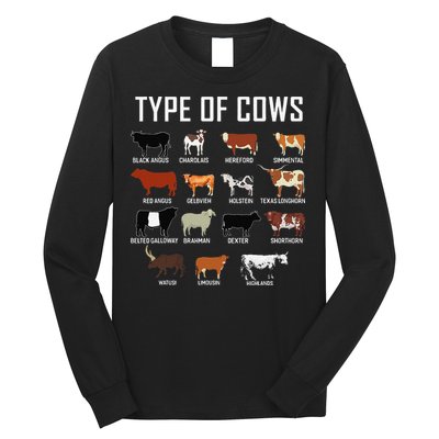 Types Of Cows Farmer Tee Costume Cow Long Sleeve Shirt