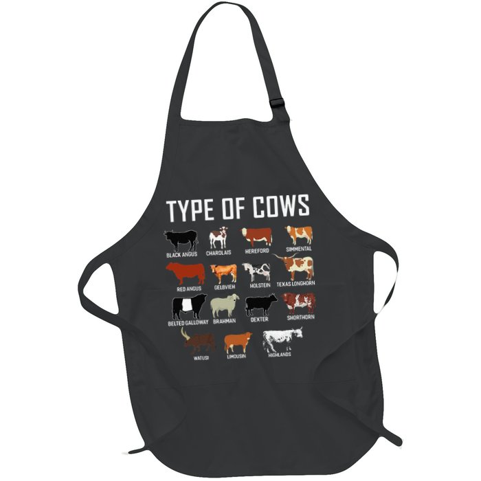Types Of Cows Farmer Tee Costume Cow Apron