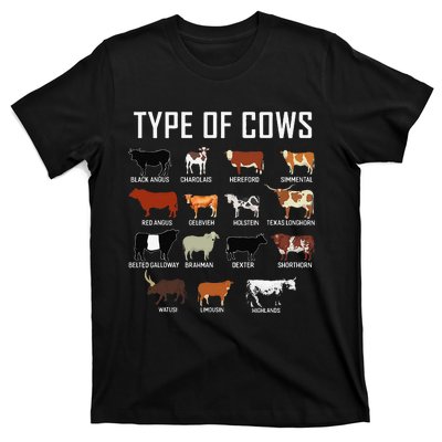 Types Of Cows Farmer Tee Costume Cow T-Shirt