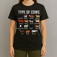 Types Of Cows Farmer Tee Costume Cow T-Shirt