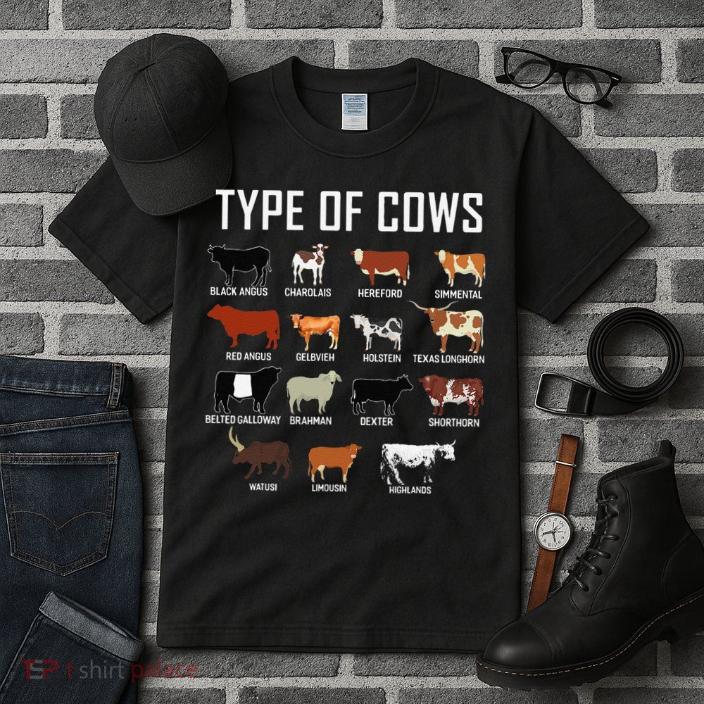 Types Of Cows Farmer Tee Costume Cow Tall T-Shirt